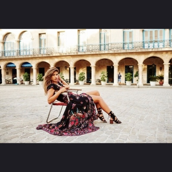 SOLD Black Boho Dress - Picture 2 of 6